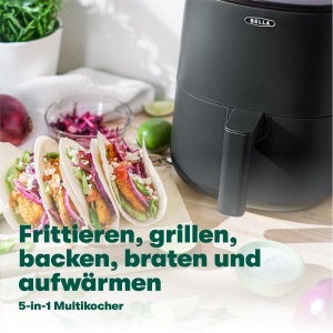 Friteuza cu aer cald bella 3L, 1400W, negru, cu touchscreen - Img 3