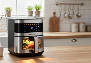 Friteuza cu aer cald Berdsen XXL 9,1L 1700W cu touchscreen si fereastra vizibila - Img 4