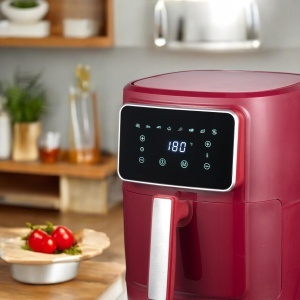 Friteuza cu aer cald BERGNER MAROON 1800W 6.9L cu ceramica, 8 programe - Img 4