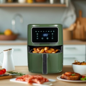 Friteuza cu aer cald Bergner Midnight, 6.9L, 1800W, Ceramica - Img 5
