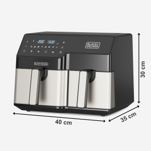Friteuza cu aer cald BLACKDECKER BXAF9000E 2500W Double Cooking 9L - Img 10