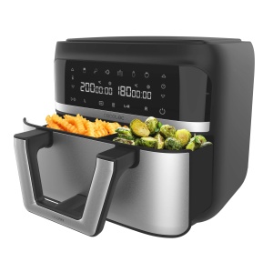 Friteuza cu aer cald Cecotec CecoFry Advance Double, 9L, 2850W, Digitala