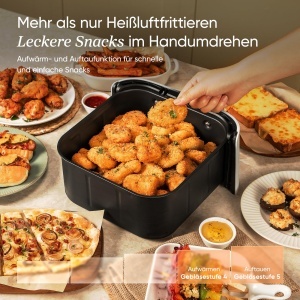 Friteuza cu aer cald Cosori TurboBlaze 9-in-1, 6L, 64 economie energie, Alb - Img 5