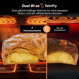 Friteuza cu aer cald COSORI TwinFry 10 l, 5 in 1, dual zone - Img 3