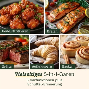 Friteuza cu aer cald Cuisinart 3,8L, cu control tactil si recipient din sticla - Img 4
