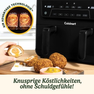 Friteuza cu aer cald Cuisinart XXL 10.4L, 2400W, 2 camere de 5.2L - Img 8