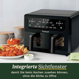 Friteuza cu aer cald Cuisinart XXL 2 zone 52L x 2 Functie 6-in-1 Negru - Img 5