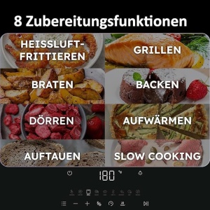 Friteuza cu aer cald Haier 7L, 8 functii, 360 vizibilitate - Img 4