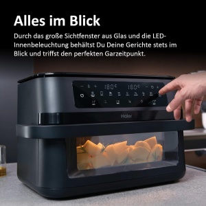Friteuza cu aer cald Haier Flex 11 L 8 functii Dual Zone - Img 6