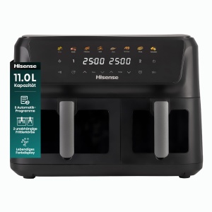 Friteuza cu aer cald Hisense HAF2700DCD 11L Negru 2700W 8 programe presetate