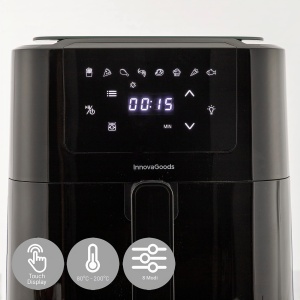 Friteuza cu aer cald InnovaGoods 5L, 1500W, neagra, cu 8 programe - Img 4