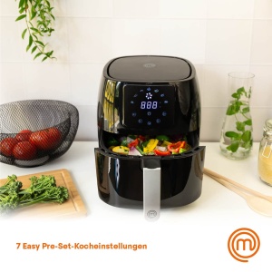 Friteuza cu aer cald MasterChef 4.5L 1400W, neagra, cu touchscreen - Img 5