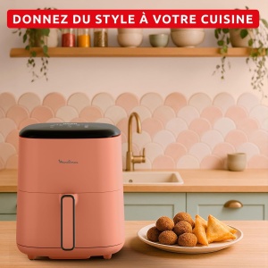 Friteuza cu aer cald Moulinex Easy Fry Pop EZ245TF0, 5 l, 10 programe, teracota - Img 2