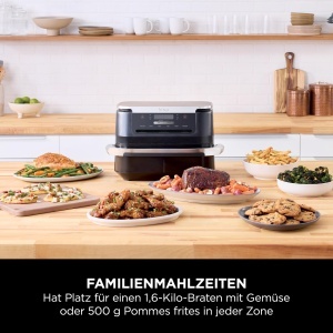 Friteuza cu aer cald Ninja FlexDrawer AF550EU 6 Litri Dual Zone Negru - Img 5