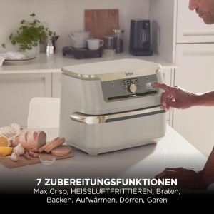 Friteuza cu aer cald Ninja Foodi FlexDrawer AF500EUSD, 10.4L, Dual Zone, Auriu - Img 11