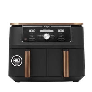 Friteuza cu aer cald Ninja Foodi MAX Dual Zone, 9,5 L, 6-in-1, CupruNegru