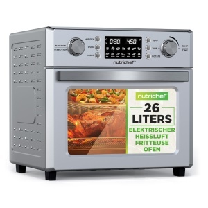 Friteuza cu aer cald NutriChef 26 Litri cu Rotisor si 14 Programe