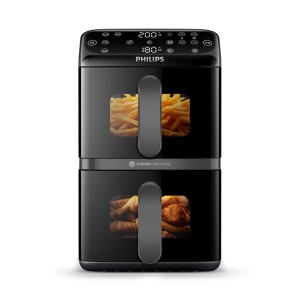 Friteuza cu aer cald Philips Airfryer 4000 Series NA46000, 10L, 2 cosuri