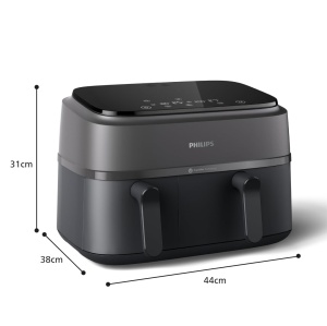 Friteuza cu aer cald Philips Airfryer Dual Basket NA35000, 9L, 2 corbe, RapidAir Plus - Img 9