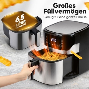 Friteuza cu aer cald ProfiCook PC FR 1294 H 65L 8 programe 80-200degC Inox - Img 2