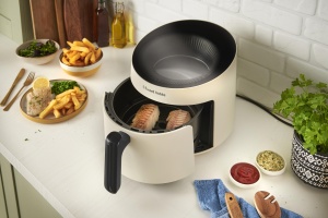 Friteuza cu aer cald Russell Hobbs 5L [10 programe|cu fereastra de vizualizare] AirFryer (friteuza fara ulei, prajit, gratar, prajit, coacere, max 200degC, poate fi folosita pentru masina de vase, smantana) SatisFry Panoramic 27421-56 - Img 9