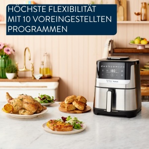 Friteuza cu aer cald Tefal Jamie Oliver EY55JDE0 5L Touchscreen 10 programe NegruInox - Img 5