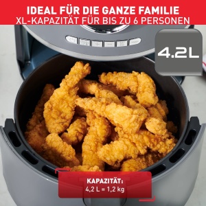 Friteuza cu aer cald Tefal Ultra Fry EY111B 42L 8 programe gri - Img 5