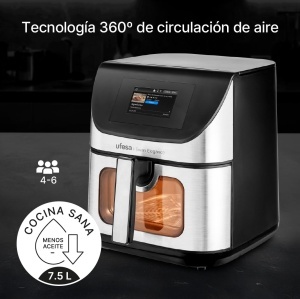 Friteuza cu aer cald Ufesa 75L 2200W Display digital 43 si tehnologie Air Pulse Ultra 360oC - Img 6