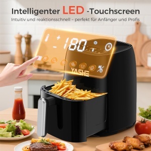 Friteuza cu aer cald YASHE 4.2L, 1500W, LED Touchscreen, 6 programe - Img 5