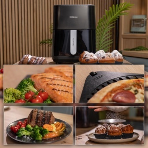 Friteuza cu aer Cecotec fara ulei - 4L - Placa de gratar - Grill - Elemente duble de incalzire - Friteuza cu aer CecofryGrill Duoheat 4000 1900W parti - Img 5