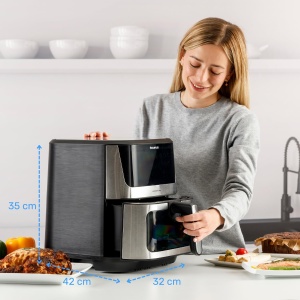 Friteuza cu aer Taurus Air Fry Digital 360 XL, 2100 W, 8 L, 12 programe, ecran tactil, rezistenta dubla, metal interior, preincalzit, fara BPA si PFOA, Carte de retete online - Img 8