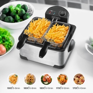 Friteuza cu ulei Clatronic FR 3195, 4L, 2000W, 2 cosuri - Img 7