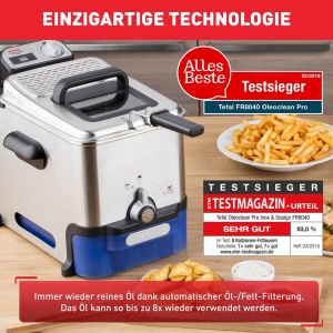 Friteuza Tefal Oleoclean Pro 3,5L 2300W cu Filtrare Automata, NegruInox - Img 2