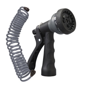 Furtun de gradina Orbit 26380, 7.6 m, cu 8 tipuri de jeturi