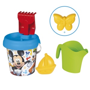 Galeata de nisip SMOBY Mickey, 17 cm, cu accesorii incluse