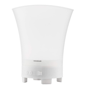 Galeata LED InnovaGoods 3-in-1 cu boxa Bluetooth 50 iluminare RGB rezistenta la apa IPX4 alb