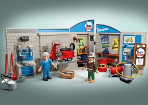 Garaj Vespa PLAYMOBIL 71620 cu Hebebuhne, 88 Piese, pentru 5 Ani - Img 3