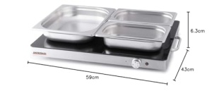 Gastroback Design Warmhalteplatte Placa de incalzire 54x41 cm Sticla termorezistenta Negru Argintiu - Img 10