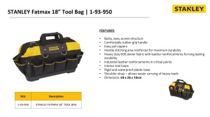 Geanta de unelte Stanley FatMax 18, 600 Denier Nylon, impermeabila, cu maner ergonomic - Img 5
