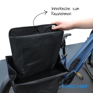 Geanta pentru bicicleta FISCHER PLUS Terra, 23 litri, impermeabila, neagra - Img 4