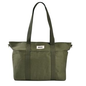 Geanta pentru scutece Beaba Madrid 22L, khaki, 11 compartimente, design unisex