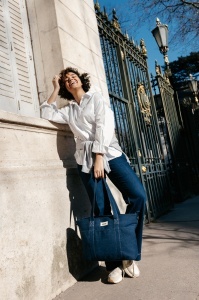 Geanta pentru scutece Beaba Madrid Modular 22L, 11 compartimente, denim - Img 4