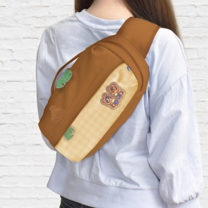 Geanta umar HORI Adventure Pack pentru Nintendo Switch 2, culoare maro, design animal crossing - Img 7