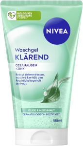 Gel de curatare NIVEA Klarend, 150 ml, cu alge marine si zinc, pentru ten gras - Img 1