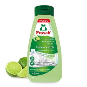 Gel de spalat vase Frosch, 650 ml, cu extract de lamaie verde, fara microplastice - Img 1