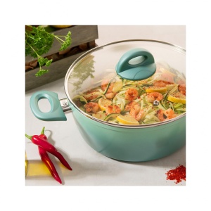 Genius Cerafit Revolution Oala 26 CM 2 Piese Ceramica Antiaderenta PFAS Free - Img 2