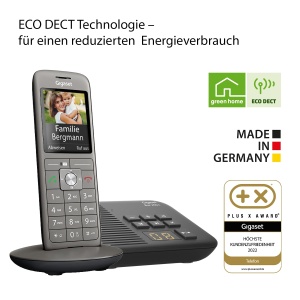 Gigaset CL660A Telefon Dect fara fir cu robot telefonic si ecran color TFT mare, metal antracit, cutie 200 [versiunea germana] - Img 5