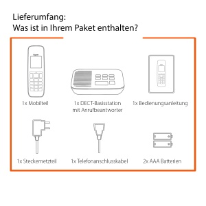 Gigaset E560A - Telefon DECT fara fir pentru seniori - Receptor cu robot telefonic - Afisaj color - Functie hands-free, butoane mari, Telefon cu buton SOS, Telefon analogic, platina [Versiunea germana] - Img 6