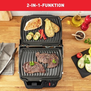 Gratar de contact Tefal GC3060 3 in 1 | cu functie de coacere | Suprafata dubla a gratarului atunci cand este desfasurata ca gratar de masa/gratar | Sandwich, friptura, panini | termostat reglabil | acoperit antiaderent | Gri - Img 5
