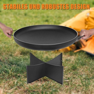 Gratar de exterior Hychika, 60 cm, metal, pentru camping si gradina - Img 4